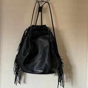 Victoria Secrets Leather Backpack with Fringe
